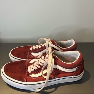 Vans shoes old skool guinda color womens size 8 preloved